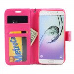 Wholesale Galaxy S8 Plus Folio Flip Leather Wallet Case with Strap (Rose Gold)